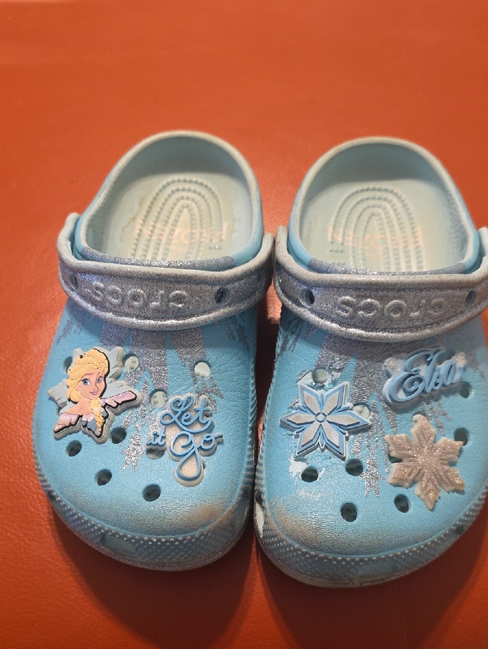 CROCS Kids Light Blue Frozen Elsa Clog Sandals
